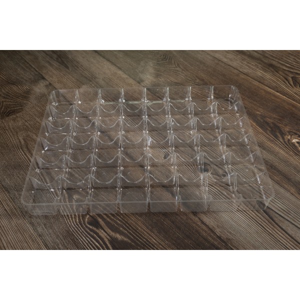 00738 Clear tray carying case for 48 small sweets. Θήκες  ΕΙΔΗ ΣΥΣΚΕΥΑΣΙΑΣ - TSEPAS PACK AEBE