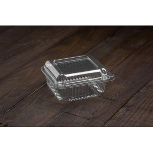 00356 Square Container 500ml with integrated lid.