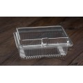 00576 Transparent Square Container 500ml with integrated lid.  Containers with lid ΕΙΔΗ ΣΥΣΚΕΥΑΣΙΑΣ - TSEPAS PACK AEBE